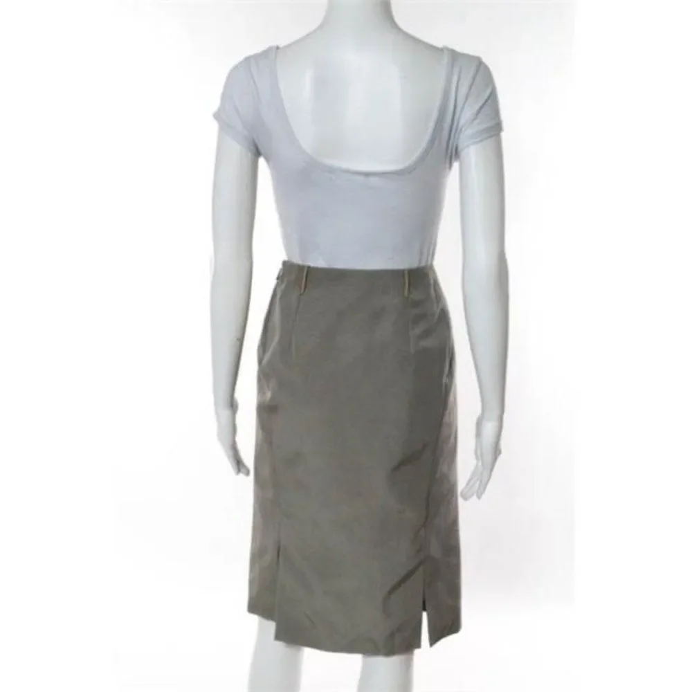 Gucci Vintage Light Tan Straight Pencil Skirt Size IT 42 - Picture 5 of 10